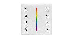 Панель T24 – RGB - W (4 зоны, 2.4G, Sensor, ,белый корпус)