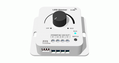 Диммер V1-KS-DIM (12-48DC, 6-8A, Rotary knob + RF 2.4G)